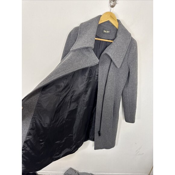 Soia & Kyo Gray Woman S Wool Blend Overcoat Zip Long - Picture 4 of 5